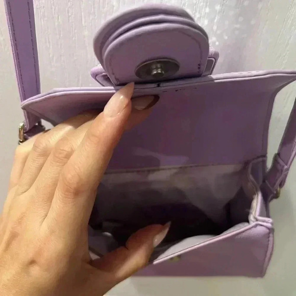 "OMG" Rhinestone Buckle Crossbody Bag - Picture 6 of 7